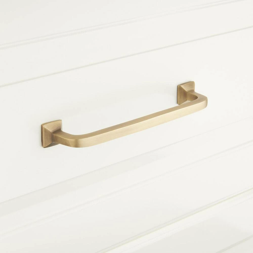 Signature Hardware Avignon 1/2 x 7-3/4 in. Brass Cabinet Pull in Antique Copper