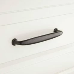 Signature Hardware Dinan 6 in. Bronze Cabinet Pull in Dark Bronze