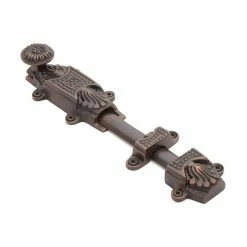 Signature Hardware Alderson 10-1/2 in. Brass Slide Bolt in Antique Brass