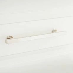 Signature Hardware Diehl 6 in. Rectangular Adjustable Cabinet Pull in Polished Nickel