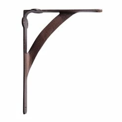 Signature Hardware Classic 7-3/8 in. Iron Shelf Bracket in Bronze Patina