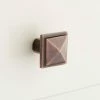 Signature Hardware Bresnick 1 in. Brass Pyramid Cabinet Knob in Antique Copper