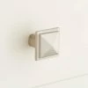Signature Hardware Bresnick 1 in. Brass Pyramid Cabinet Knob in Brushed Nickel