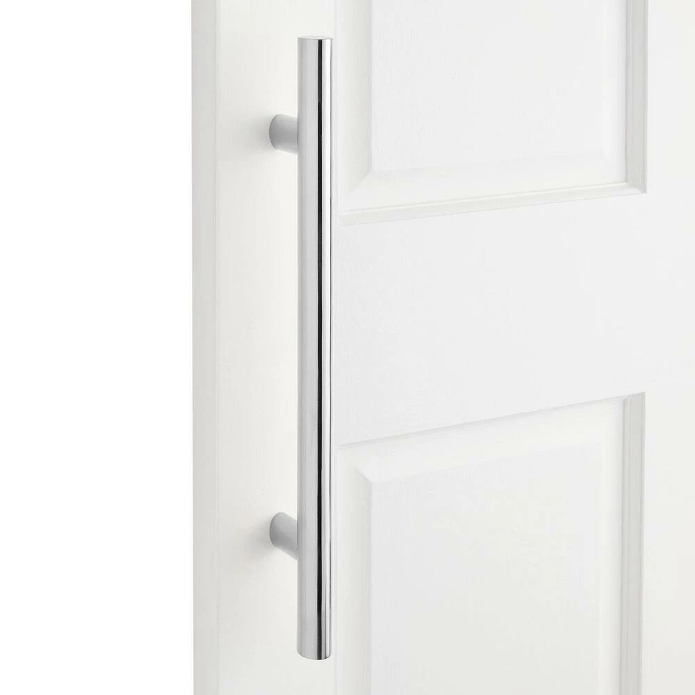 Signature Hardware Kobe 8 in. Brass Door Pull in Brushed Nickel