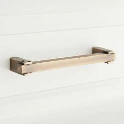 Signature Hardware Hovland 7 in. Rectangular Cabinet Pull in Antique Brass