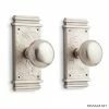 Signature Hardware Griggs 5-7/8 in. Bronze Passage Door Set Knob 2-3/8 in. Backset in Dark Bronze