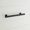 Signature Hardware Diehl 8 in. Adjustable Solid Brass Round Drawer Pull in Satin Black