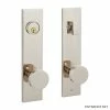 Signature Hardware Moceri Solid Brass Entrance Door Set Round Knob in Polished Nickel