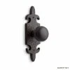 Signature Hardware Cousteau 8 in. Bronze Dummy Door Set Knob in Dark Bronze