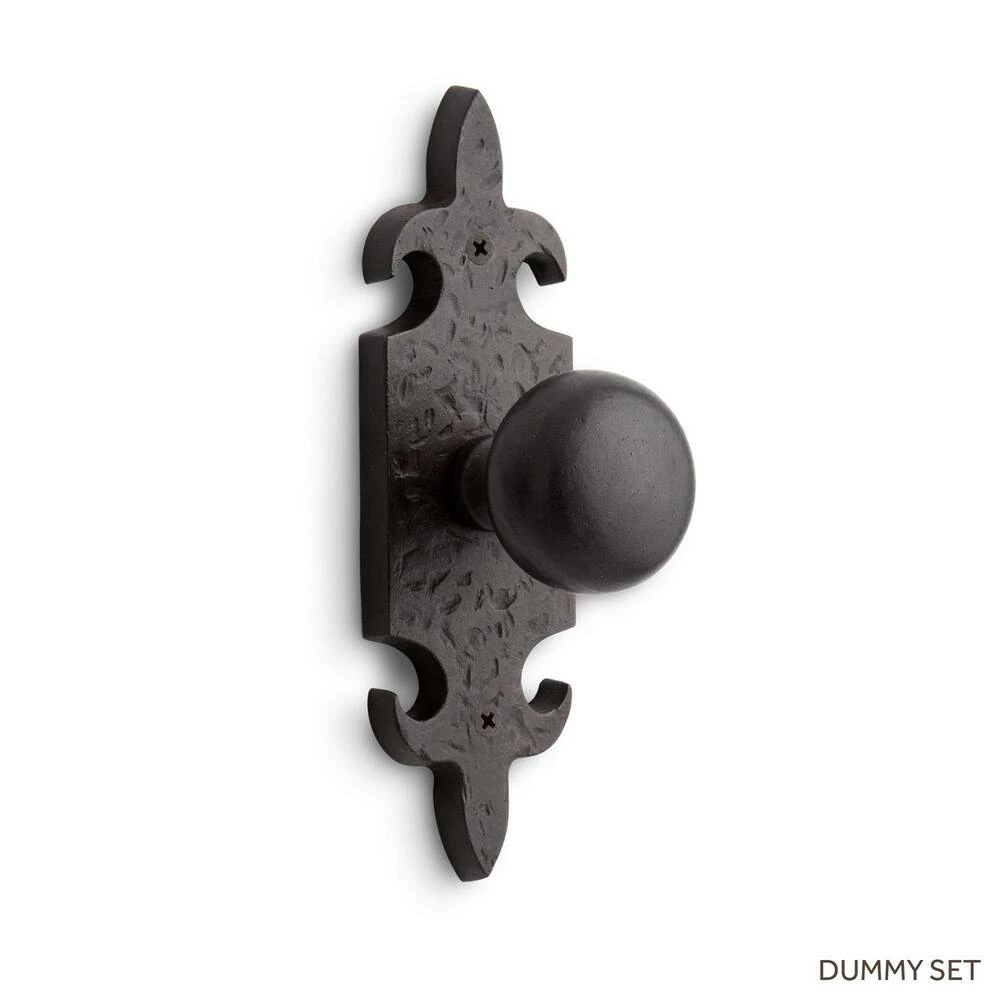 Signature Hardware Cousteau 8 in. Bronze Dummy Door Set Knob in Dark Bronze