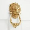Signature Hardware Lion 4-3/4 in. Brass Door Knocker in Polished Brass