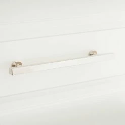 Signature Hardware Diehl 8 in. Rectangular Adjustable Cabinet Pull in Polished Nickel