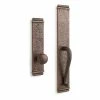 Signature Hardware Griggs Brass Entrance Set with Rectangular Dummy Door Knob in Antique Brass