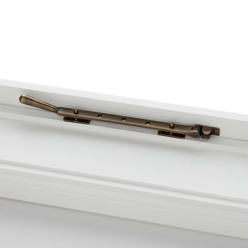 Signature Hardware 10 in. Solid Brass Casement Window Stay in Antique Brass - Image 2
