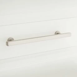 Signature Hardware Diehl 8 in. Rectangular Adjustable Cabinet Pull in Brushed Nickel
