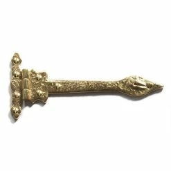 Signature Hardware Traditional 5 in. Residential Strap Hinge in Beeswax Iron