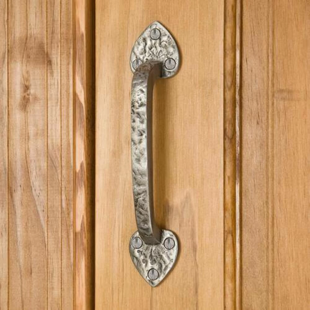 Signature Hardware Spade 8 in. Cast Iron Door Pull in Antique Pewter