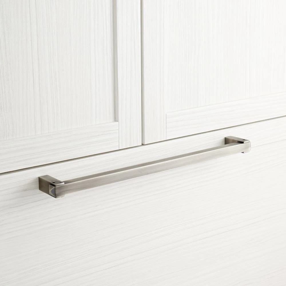 Signature Hardware Hovland 16-1/4 in. Rectangular Appliance Pull in Antique Nickel