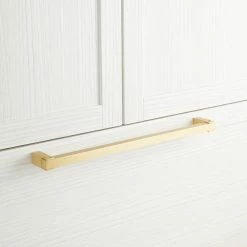 Signature Hardware Hovland 16-1/4 in. Rectangular Appliance Pull in Satin Brass