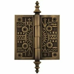 Signature Hardware Rustic 5-1/4 in. Residential Door Hinge in Antique Brass