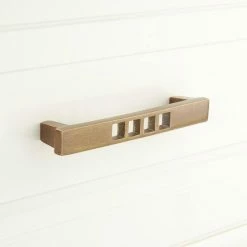 Signature Hardware Bosset 5 in. Bronze Cabinet Pull in White Bronze