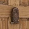 Signature Hardware Owl 3-1/8 in. Bronze Door Knocker in Light Bronze Patina Waxed