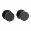 Signature Hardware Moceri Solid Brass Passage Interior Door Set Round Knob in Satin Black
