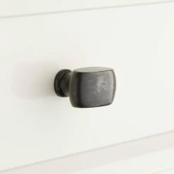 Signature Hardware 1-3/8 in. Bronze Oblong Cabinet Knob in Dark Bronze