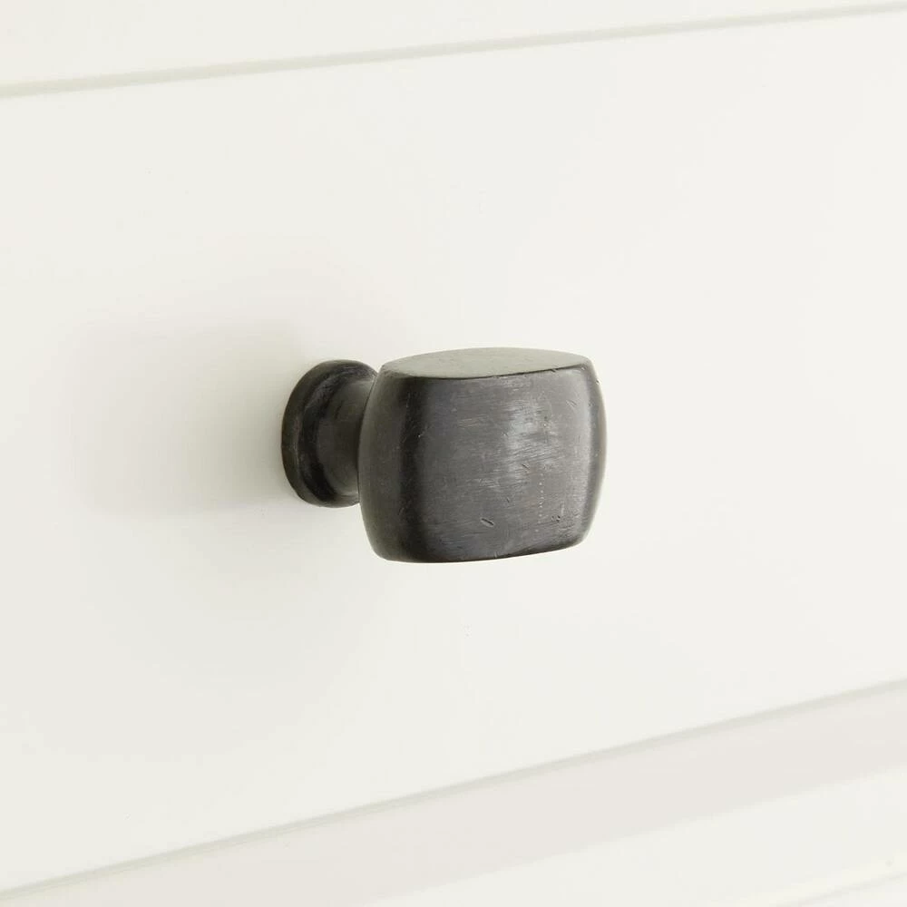 Signature Hardware 1-3/8 in. Bronze Oblong Cabinet Knob in Dark Bronze