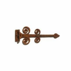 Signature Hardware Four Curl 4-7/8 in. Residential Strap Hinge in Black Powder Coat