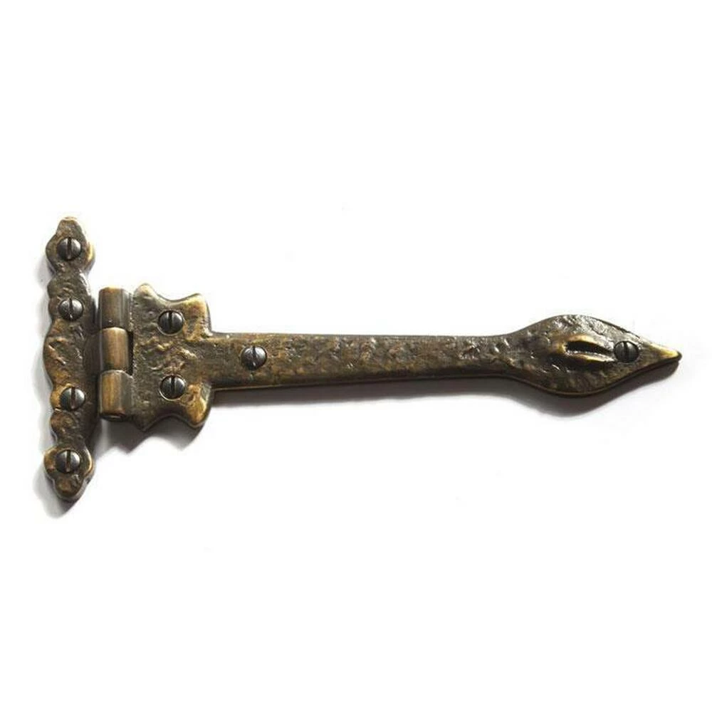 Signature Hardware Traditional 3 in. Residential Strap Hinge in Antique Pewter
