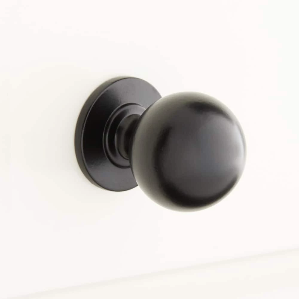 Signature Hardware Rodino 1 in. Brass Round Cabinet Knob in Antique Brass