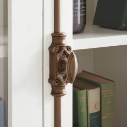 Signature Hardware Barcheski MINI BARCHESKI BRASS CABINET CREMONE BOLT - ANTIQUE BRASS