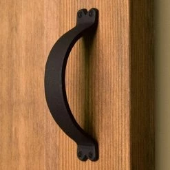 Signature Hardware Thorp 7 in. Hand Forged Iron Pull in Black Powder Coat