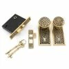 Signature Hardware Rice Brass Mortise Lock Set in Blackened Brass