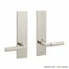 Signature Hardware Yasmeen Brass Handle Left Hand Dummy Entrance Door Set Lever in Polished Nickel