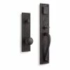 Signature Hardware Traeger 3-1/4 in. Knob Entrance Door Set Entrance Set in Antique Pewter