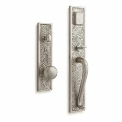 Signature Hardware Traeger 3-1/4 in. Knob Entrance Door Set Entrance Set in Dark Bronze