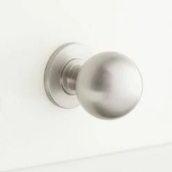 Signature Hardware Rodino 1 in. Brass Round Cabinet Knob in Satin Brass
