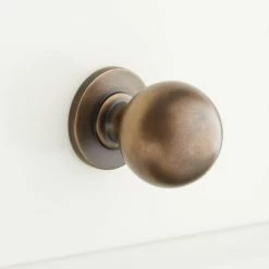 Signature Hardware Rodino 1 in. Brass Round Cabinet Knob in Brushed Nickel