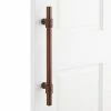 Signature Hardware Brady 8 in. Brass Door Pull in Brushed Nickel