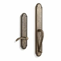 Signature Hardware Marconi Brass Oval Entrance Door Set with Dummy Handle in Satin Brass