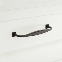 Signature Hardware Dowling 4-7/8 in. Brass Cabinet Pull in Antique Brass