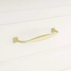 Signature Hardware Dowling 4-7/8 in. Brass Cabinet Pull in Matte Black