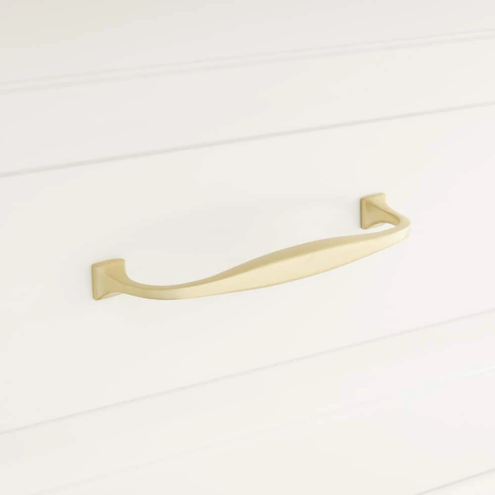 Signature Hardware Dowling 4-7/8 in. Brass Cabinet Pull in Matte Black