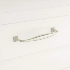 Signature Hardware Dowling 4-7/8 in. Brass Cabinet Pull in Polished Nickel