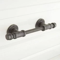 Signature Hardware Keating 5 in. Iron Cabinet Pull in Antique Iron