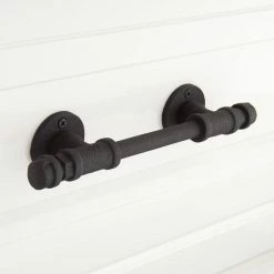 Signature Hardware Keating 5 in. Iron Pull in Black Powder Coat