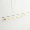 Signature Hardware Lunata 24-5/8 in. Rectangular Appliance Pull in Satin Brass