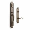 Signature Hardware Marconi Brass Oval Entrance Door Set with Lever Handle in Satin Brass